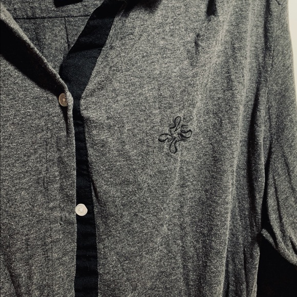 Grey button up pajama shirt - Picture 2 of 4